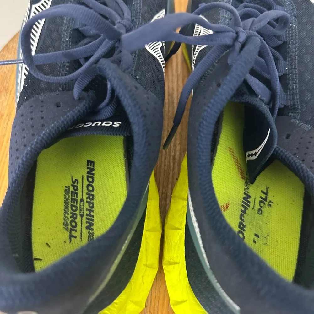 Saucony Endorphin Pro 4 Sneakers Navy Citron Athletic Running Shoes Mens 11